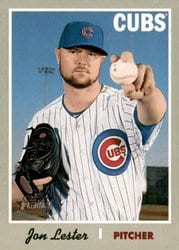 2019 Topps Heritage Base Set Jon Lester #405 card