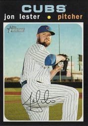 2020 Topps Heritage Base Set Jon Lester #486 card