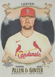 2021 Topps Allen & Ginter Chrome Base Set Jon Lester #181 card
