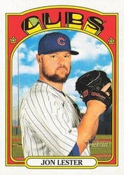2021 Topps Heritage Base Set Jon Lester #326 card