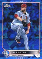 2022 Topps Chrome Sapphire Edition Base Set Jon Lester #213 card