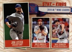 2019 Topps Big League Base Set Jon Lester / Miles Mikolas / Max Scherzer #364 card