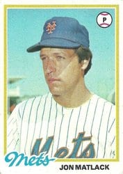 1978 Topps Base Set Jon Matlack #25 card