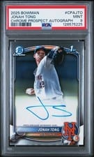 2025 Bowman Chrome Prospect Autograph Jonah Tong #CPA-JTO card