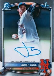 2025 Bowman Chrome Prospects Autographs Jonah Tong #CPA-JTO card