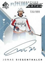 2018-19 SP Authentic Base Set Jonas Siegenthaler #223 card
