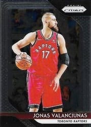 2018-19 Panini Prizm Base Set Jonas Valanciunas #93 card