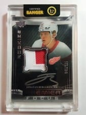 2022-23 Upper Deck Premier Premier Focus Rookies Autograph Patch Jonatan Berggren #PFPR-JB card