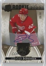 2022-23 Upper Deck The Cup Rookie Class of 2023 Gold Foil Autograph Parallel Jonatan Berggren #2023-JB card