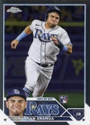2023 Topps Chrome Base Set Jonathan Aranda #18 card