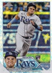 2023 Topps Chrome Logofractor Edition Base Set Jonathan Aranda #18 card