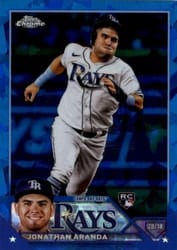 2023 Topps Chrome Sapphire Edition Base Set Jonathan Aranda #154 card