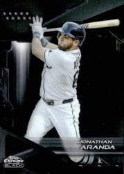 2026 Topps Chrome Black Base Set Jonathan Aranda #185 card