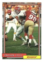1992 Topps Base Set Jonathan Hayes #168 card