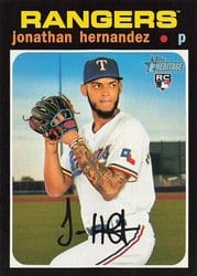2020 Topps Heritage Base Set Jonathan Hernandez #506 card