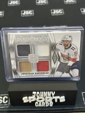 2020-21 Upper Deck The Cup Foundations Quad Jersey Jonathan Huberdeau #F-JH card