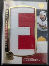 2020-21 Upper Deck The Cup Notable Nameplates Jonathan Huberdeau #NN-JH card