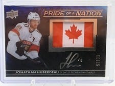 2021-22 SPx UD Black Pride of a Nation Jonathan Huberdeau #PON-JH card