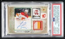 2022-23 Upper Deck Ultimate Collection Ultimate Displays Autograph Jersey Jonathan Huberdeau #UDA-JH card