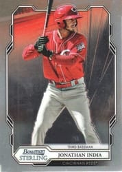 2019 Bowman Sterling Base Set Jonathan India #BPR-24 card