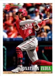 2021 Bowman Heritage Base Set Jonathan India #5 card