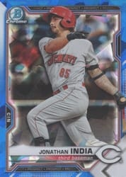 2021 Bowman Sapphire Edition Base Set Jonathan India #BCP-46 card