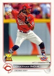 2022 Topps Opening Day Base Set Jonathan India #40 card
