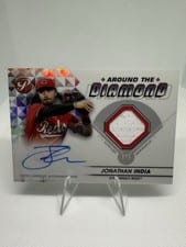 2023 Topps Pristine Around the Diamond Autograph Relics Jonathan India #ADR-JI card