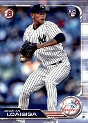 2019 Bowman Base Set Jonathan Loaisiga #7 card