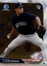 2019 Bowman Chrome Base Set Jonathan Loaisiga #12 card