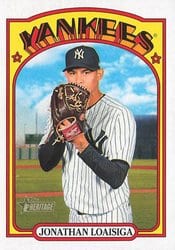 2021 Topps Heritage Base Set Jonathan Loaisiga #608 card
