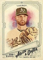 2018 Topps Allen & Ginter Base Set Jonathan Lucroy #38 card