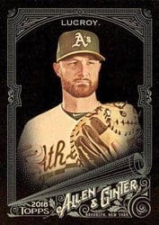 2018 Topps Allen & Ginter X Base Set Jonathan Lucroy #38 card