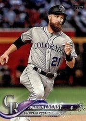 2018 Topps Base Set Jonathan Lucroy #667 card