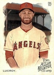 2019 Topps Allen & Ginter Base Set Jonathan Lucroy #214 card
