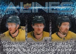 2024-25 Upper Deck A-Lines Jonathan Marchessault / Jack Eichel / Mark Stone #AL-30 card