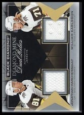 2021-22 Upper Deck Black Diamond Diamond Mine Dual Relics Jonathan Marchessault/William Karlsson #DMDR-MK card