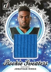 2023 Donruss Rookie Holiday Sweater Relics Jonathan Mingo #HS-JMI card