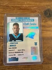 2023 Panini Contenders Permit to Dominate Jonathan Mingo #20 card