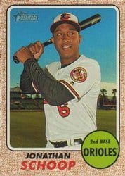 2017 Topps Heritage Base Set Jonathan Schoop #322 card