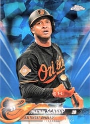 2018 Topps Chrome Sapphire Edition Base Set Jonathan Schoop #131 card