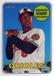 2018 Topps Heritage Base Set Jonathan Schoop #75 card