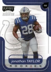 2020 Panini Chronicles Playoff Momentum SSD Rookies Jonathan Taylor #M-7 card