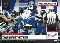 2021 Panini Prestige Highlight Reel Jonathan Taylor #HR-JT card