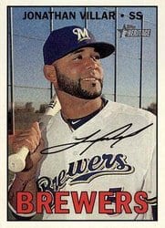 2016 Topps Heritage Base Set Jonathan Villar #582 card