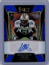 2021 Panini Select Signatures Select Jonathan Vilma #SSP-JVI card