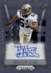 2024 Panini Prizm Deca Signatures Jonathan Vilma #S-JVA card