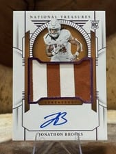 Jonathon Brooks 2024 Panini National Treasures Collegiate College Materials Signatures card