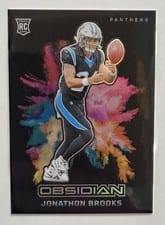 2024 Panini Obsidian Black Color Blast Jonathon Brooks #12 card
