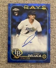 2024 Topps Chrome Sapphire Edition Chrome Sapphire Autographs Jonny Deluca #CSA-JD card